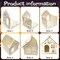 6 Set Halloween Craft Kit,DIY Wooden Halloween Castle House Craft Kit
